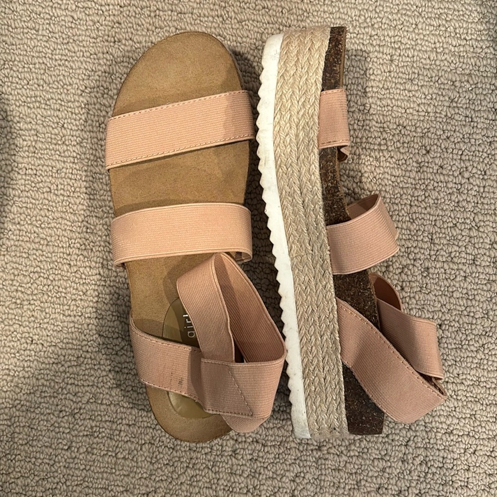 Madden girl sandals platform- light pink